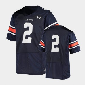 Men's Auburn Tigers College Football Navy #2 Under Armour Premiere Jersey 451074-559