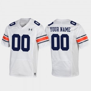 Men's Auburn Tigers Replica White Custom #00 Football Under Armour Jersey 106735-745