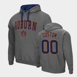 Men's Auburn Tigers Arch & Logo 2.0 Charcoal Custom #00 Pullover Hoodie 865352-541