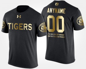 Men's Auburn Tigers Gold Limited Black Custom #00 Short Sleeve With Message T-Shirt 602922-104