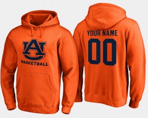 Men's Auburn Tigers Name and Number Orange Custom #00 Basketball Hoodie 718064-495