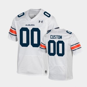 Men's Auburn Tigers Replica White Custom #00 Under Armour Football Jersey 360634-535