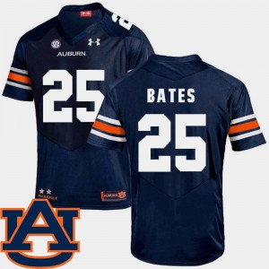 Men's Auburn Tigers College Football Navy Daren Bates #25 SEC Patch Replica Jersey 930778-359