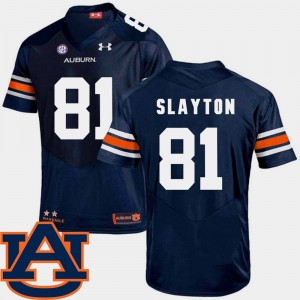 Men's Auburn Tigers College Football Navy Darius Slayton #81 SEC Patch Replica Jersey 927087-359