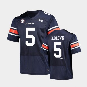 Men's Auburn Tigers Replica Navy Derrick Brown #5 Under Armour Alumni Jersey 541056-721
