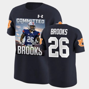 Men's Auburn Tigers College Football Navy Dylan Brooks #26 Alumni T-Shirt 807040-339
