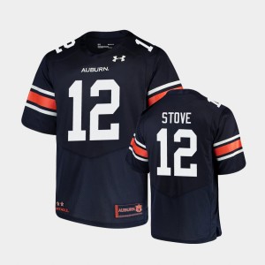 Men's Auburn Tigers Replica Navy Eli Stove #12 Under Armour Football Jersey 567274-990