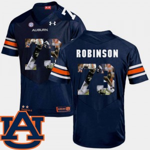 Men's Auburn Tigers Pictorial Fashion Navy Greg Robinson #73 Football Jersey 120793-163