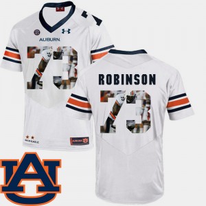 Men's Auburn Tigers Pictorial Fashion White Greg Robinson #73 Football Jersey 102279-345