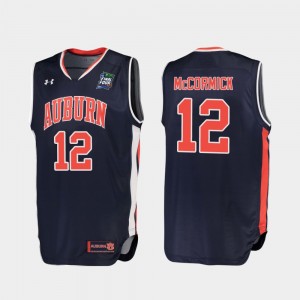 Men's Auburn Tigers 2019 Final-Four Navy J'Von McCormick #12 Replica Jersey 631094-120