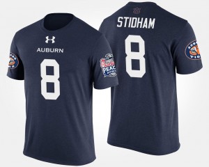 Men's Auburn Tigers Bowl Game Navy Jarrett Stidham #8 Peach Bowl T-Shirt 238185-652