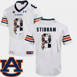 Men's Auburn Tigers Pictorial Fashion White Jarrett Stidham #8 Football Jersey 431986-391