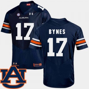Men's Auburn Tigers College Football Navy Josh Bynes #17 SEC Patch Replica Jersey 525133-204