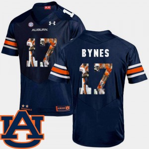 Men's Auburn Tigers Pictorial Fashion Navy Josh Bynes #17 Football Jersey 853151-695