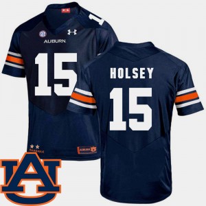 Men's Auburn Tigers College Football Navy Joshua Holsey #15 SEC Patch Replica Jersey 443762-354