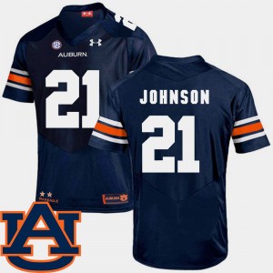 Men's Auburn Tigers College Football Navy Kerryon Johnson #21 SEC Patch Replica Jersey 250955-542