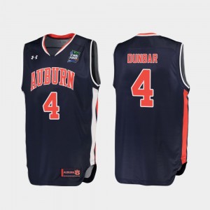 Men's Auburn Tigers 2019 Final-Four Navy Malik Dunbar #4 Replica Jersey 747474-319
