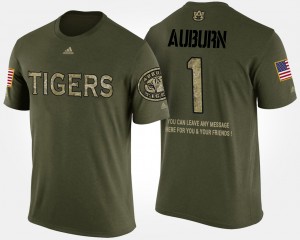 Men's Auburn Tigers Military Camo #1 No.1 Short Sleeve With Message T-Shirt 368147-900