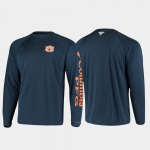 Men's Auburn Tigers Omni-Shade Navy PFG Terminal Tackle Long Sleeve T-Shirt 855996-665
