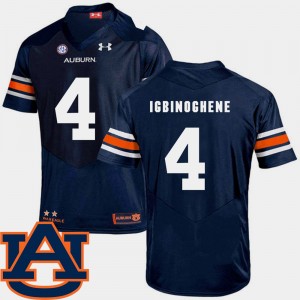 Men's Auburn Tigers College Football Navy Noah Igbinoghene #4 SEC Patch Replica Jersey 636814-794