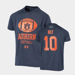 Men's Auburn Tigers Novelty Football Navy Bo Nix #10 Raglan T-Shirt 858446-101