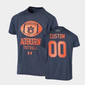 Men's Auburn Tigers Novelty Football Navy Custom #00 Raglan T-Shirt 953823-129