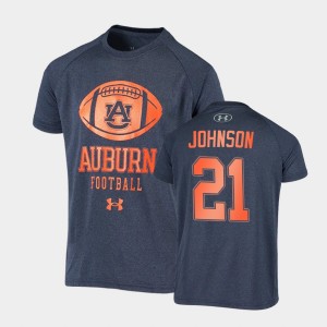Men's Auburn Tigers Novelty Football Navy Kerryon Johnson #21 Raglan T-Shirt 372132-331