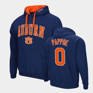 Men's Auburn Tigers Arch & Logo 2.0 Navy Owen Pappoe #0 Pullover Hoodie 972693-624