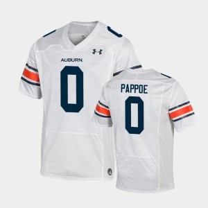 Men's Auburn Tigers Replica White Owen Pappoe #0 Under Armour Football Jersey 597384-550