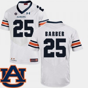 Men's Auburn Tigers College Football White Peyton Barber #25 SEC Patch Replica Jersey 144394-610