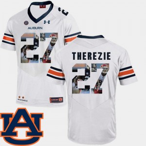 Men's Auburn Tigers Pictorial Fashion White Robenson Therezie #27 Football Jersey 453917-610
