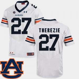 Men's Auburn Tigers College Football White Robenson Therezie #27 SEC Patch Replica Jersey 764792-548