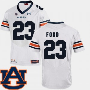 Men's Auburn Tigers College Football White Rudy Ford #23 SEC Patch Replica Jersey 821291-555