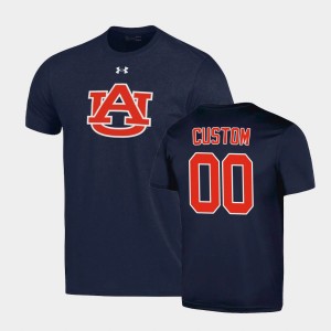 Men's Auburn Tigers School Logo Navy Custom #00 T-Shirt 372320-570
