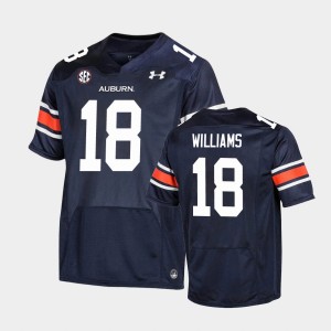 Men's Auburn Tigers Premier Navy Seth Williams #18 Under Armour Football Jersey 254508-963