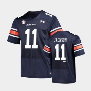 Men's Auburn Tigers Replica Navy Shedrick Jackson #11 Under Armour Alumni Jersey 881035-564