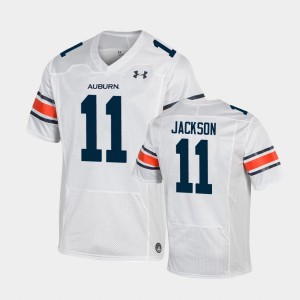 Men's Auburn Tigers Replica White Shedrick Jackson #11 Under Armour Football Jersey 695837-157