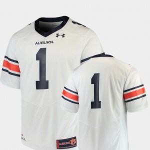 Men's Auburn Tigers College Football White #1 Team Replica Jersey 994473-908