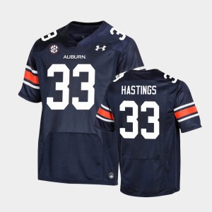 Men's Auburn Tigers Premier Navy Will Hastings #33 Under Armour Football Jersey 729126-342