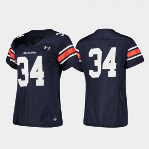 Women's Auburn Tigers Replica Navy #34 Football Jersey 809099-578