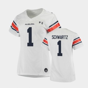 Women's Auburn Tigers Replica White Anthony Schwartz #1 Football Jersey 379861-284