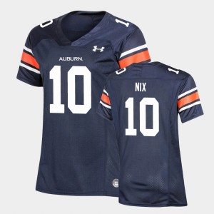 Women's Auburn Tigers Replica Navy Bo Nix #10 Under Armour Football Jersey 384747-343