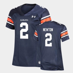 Women's Auburn Tigers Replica Navy Cam Newton #2 Under Armour Football Jersey 470405-296
