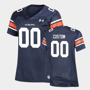 Women's Auburn Tigers Replica Navy Custom #00 Under Armour Football Jersey 965459-841