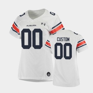 Women's Auburn Tigers Replica White Custom #00 Football Jersey 335243-286