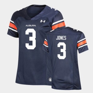 Women's Auburn Tigers Replica Navy Jonathan Jones #3 Under Armour Football Jersey 982467-894