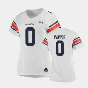 Women's Auburn Tigers Replica White Owen Pappoe #0 Football Jersey 450145-795