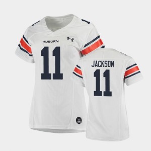 Women's Auburn Tigers Replica White Shedrick Jackson #11 Football Jersey 508360-153
