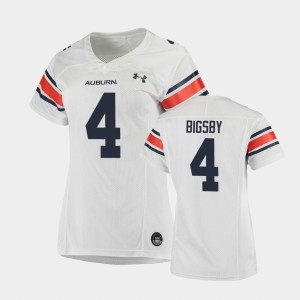 Women's Auburn Tigers Replica White Tank Bigsby #4 Football Jersey 902471-525