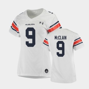 Women's Auburn Tigers Replica White Zakoby McClain #9 Football Jersey 692824-697